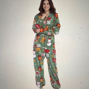 XMASCOMING Women's Hooded Fleece Onesies One-Piece Pajamas size 3X